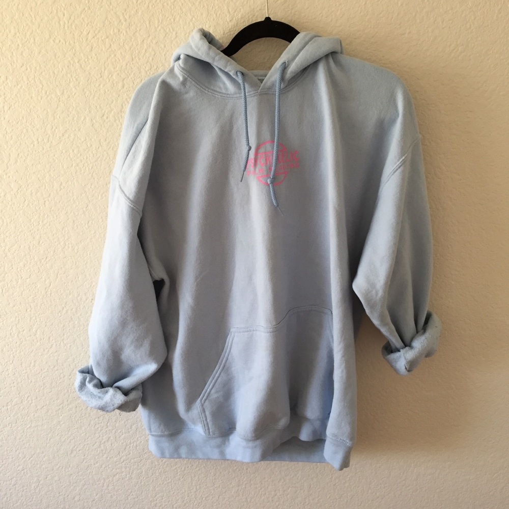 OVER SIZED LIGHT BLUE PASTEL HOODIE
